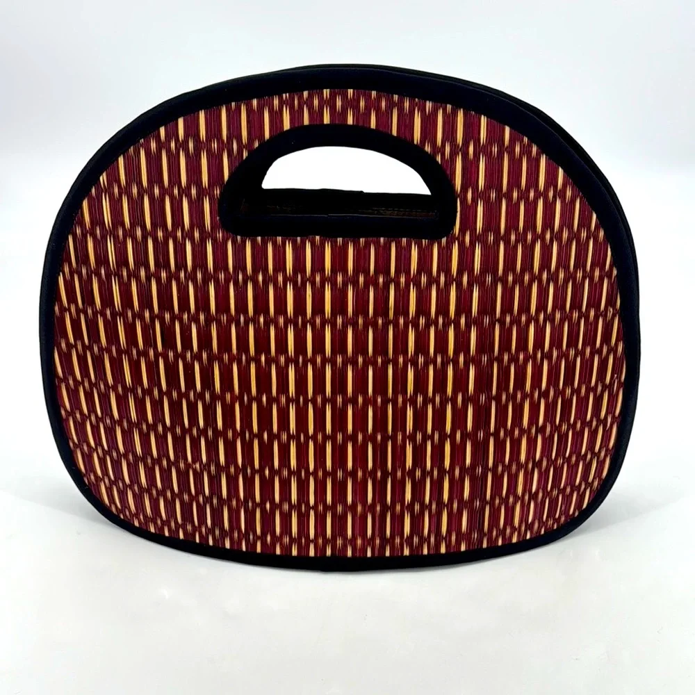 Baskets Of Cambodia NEW Tatami Grass Woven Handmade Oval Purse NWOT
